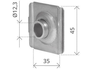 cuscinetto quadro mm. 45 foro rullino Ã¯ mm. 12,3 vit52611