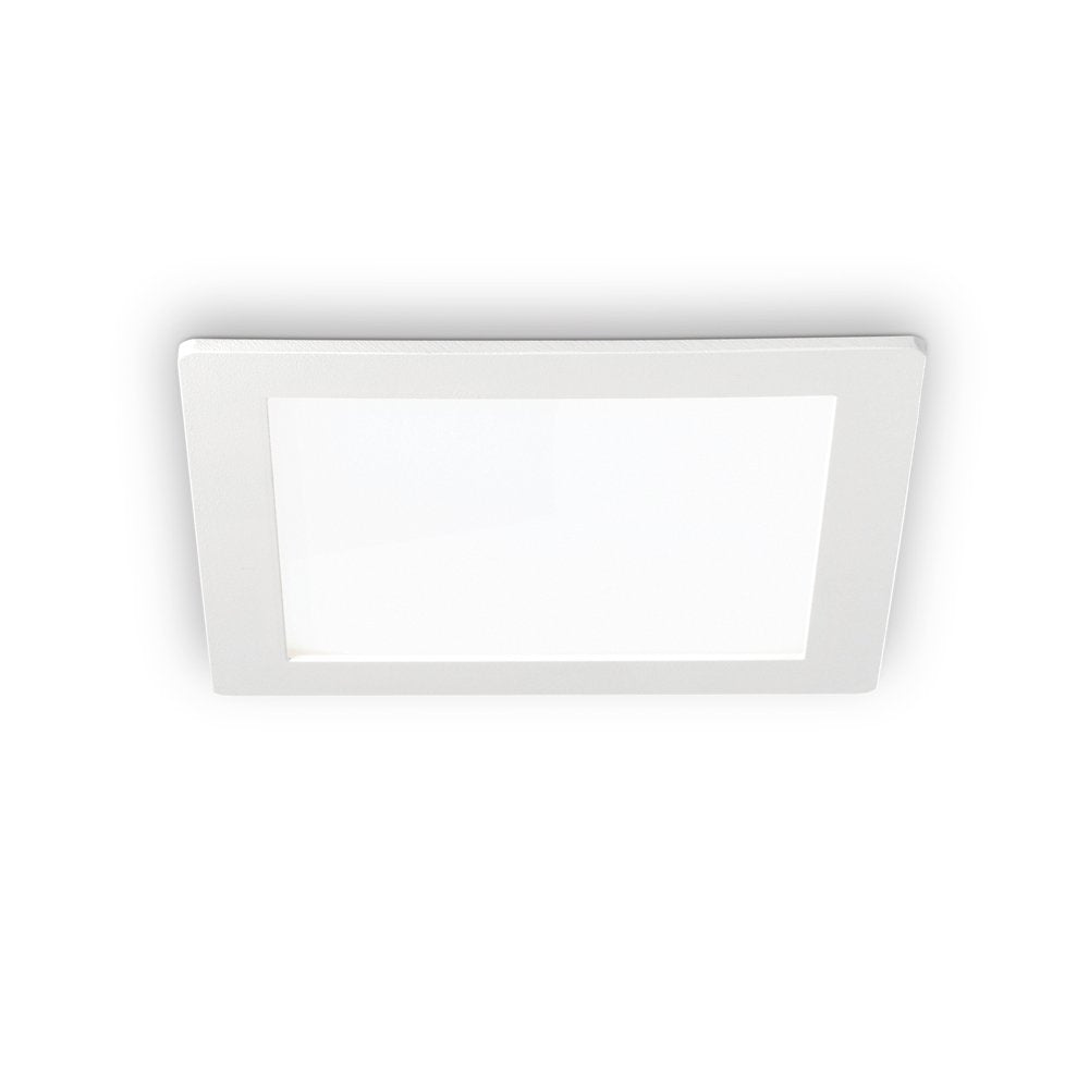 Faretto Da Incasso Quadrato Moderno Groove Alluminio Bianco Led 10W 3000K