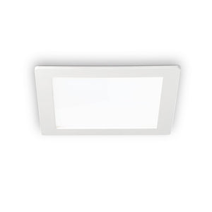 Faretto Da Incasso Quadrato Moderno Groove Alluminio Bianco Led 10W 3000K