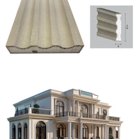 ml *** STOCK *** Pacco da 16ml di cornice decorativa in XPS Resinata per esterno 14,5x3x200cm PD123