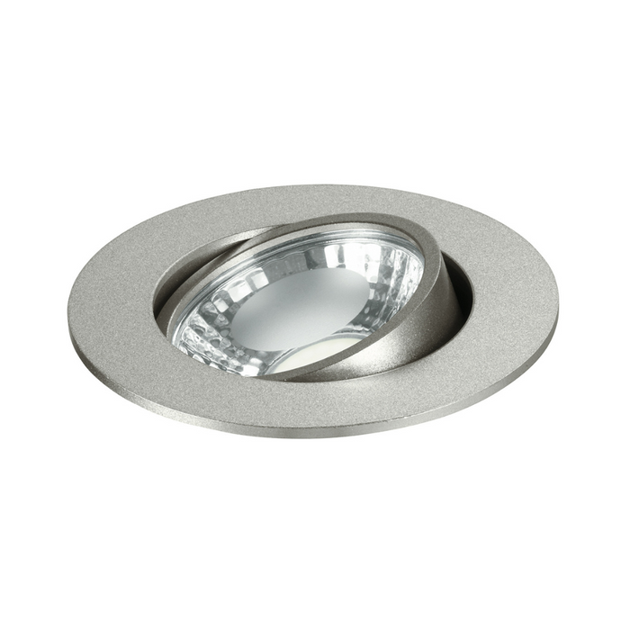 Incasso LED ORIONE rotondo in alluminio argento orientabile 6W 4000K (luce naturale) 8,7x5,7 cm..