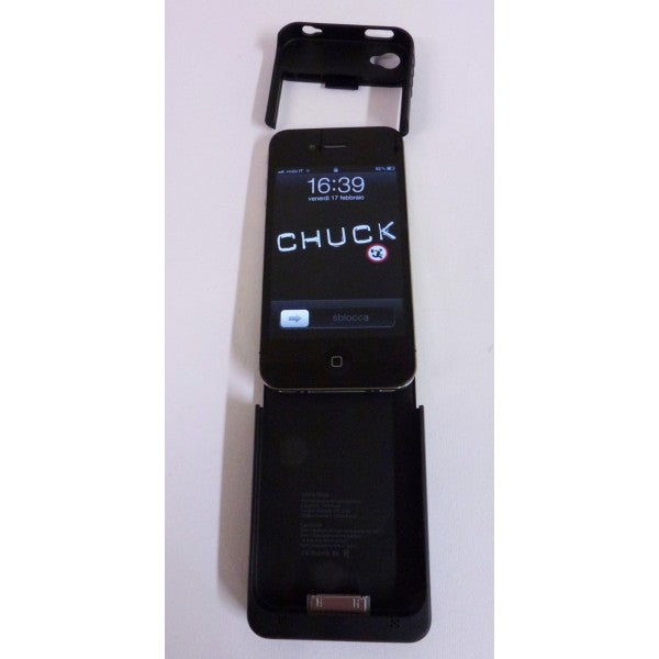 Custodia caricabatterie per iPhone 4 e 4s - Colore Nero