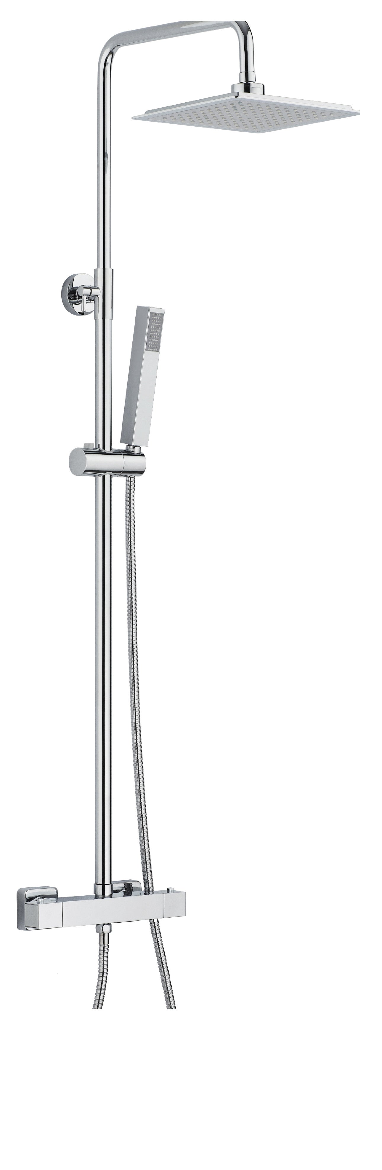 Set Colonna Doccia Soffione Doccia e Laccio  in Acciaio Inox Laura