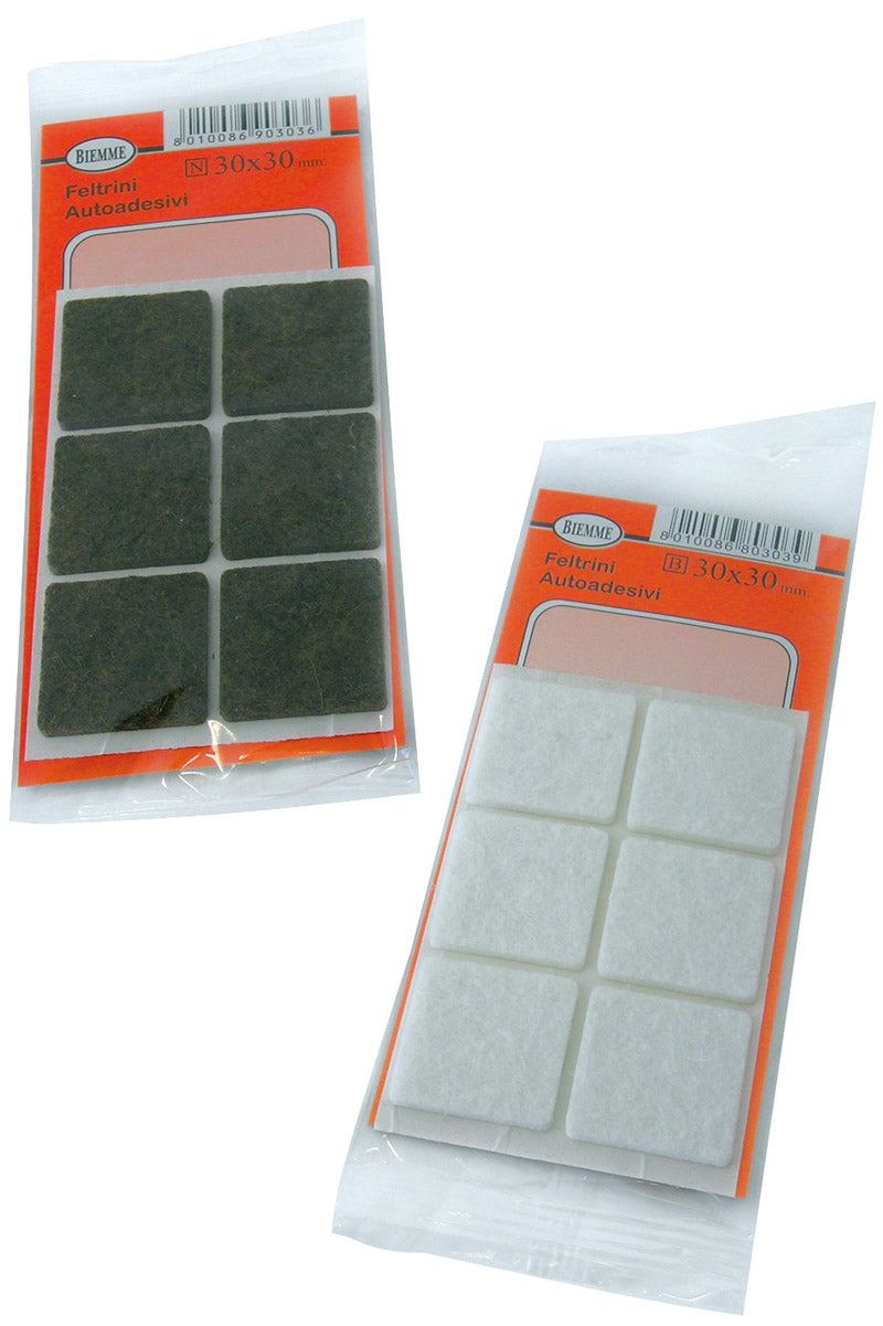 Feltrino milleusi quadrato - col. marrone mm. 35x35 3 pz. (50 confezioni) - 