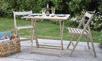 Promo set giardino tavolo Price + 4 sedie Happy Hour in legno tortora