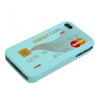 Carta di credito Custodia iphone 4 e 4s - Azzurro