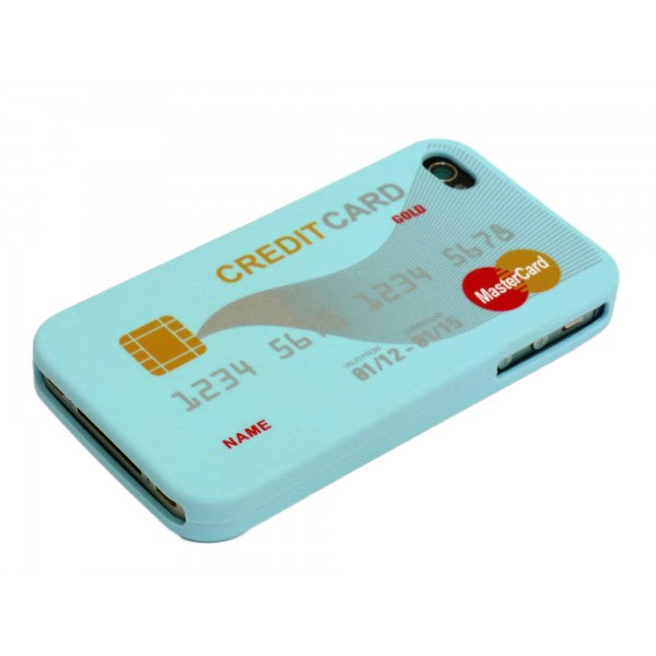 Carta di credito Custodia iphone 4 e 4s - Azzurro