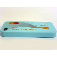 Carta di credito Custodia iphone 4 e 4s - Azzurro