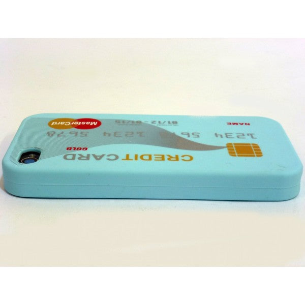 Carta di credito Custodia iphone 4 e 4s - Azzurro