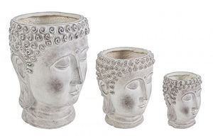 Set da 3 Porta Vaso Testa Buddha - FYBER DECO