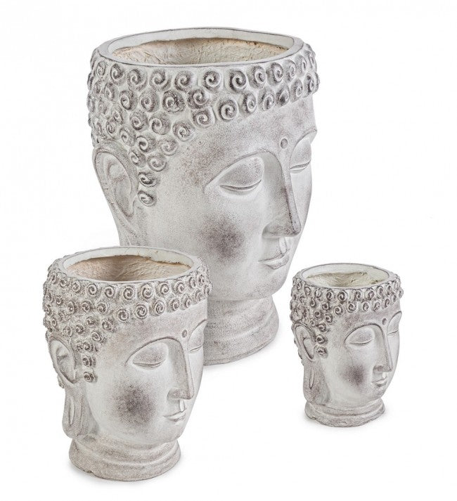 Set da 3 Porta Vaso Testa Buddha - FYBER DECO