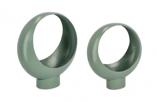 Set da 2 porta fiore di design (2 Pezzi) - KEYRA Colore: Verde