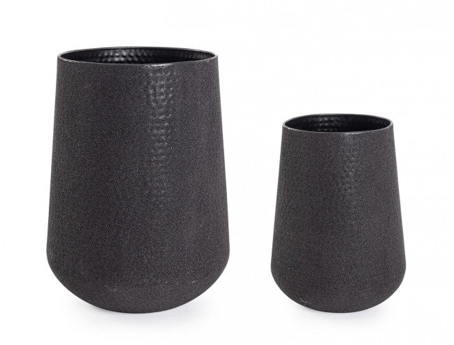 Set da 2 Porta vaso Alto - KENAR Colore: Nero