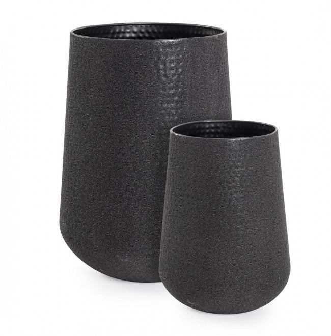 Set da 2 Porta vaso Alto - KENAR Colore: Nero