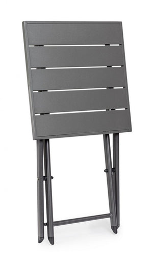 Tavolino da giardino pieghevole in alluminio 44X43 - TAYLOR Colore: Grigio