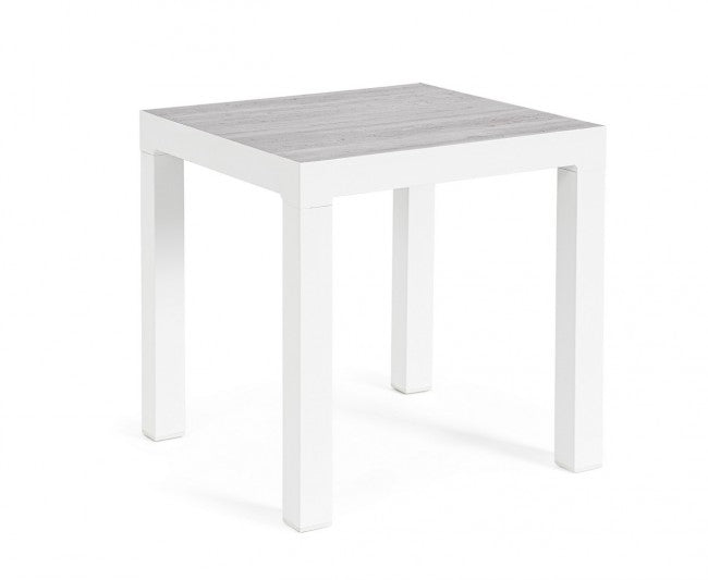 Tavolino da giardino in alluminio 50X50 - KLEDI Colore: Bianco