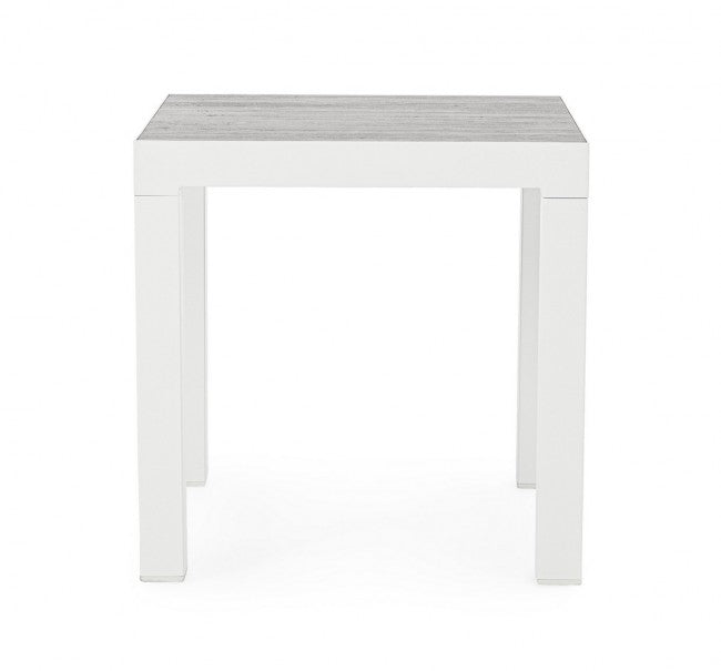 Tavolino da giardino in alluminio 50X50 - KLEDI Colore: Bianco