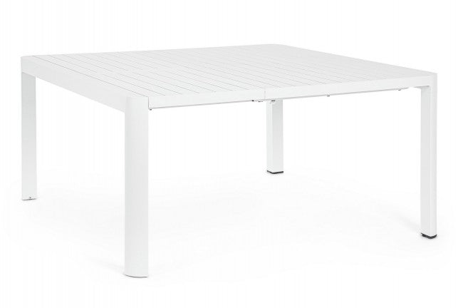 Tavolo da giardino allungabile in alluminio - KIPLIN Dimensione: 149x97 cm, Colore: Bianco