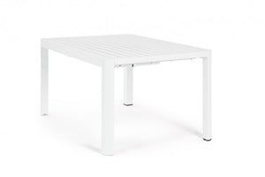 Tavolo da giardino allungabile in alluminio - KIPLIN Dimensione: 149x97 cm, Colore: Bianco