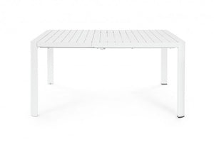 Tavolo da giardino allungabile in alluminio - KIPLIN Dimensione: 149x97 cm, Colore: Bianco