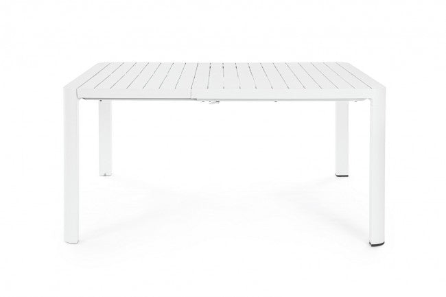 Tavolo da giardino allungabile in alluminio - KIPLIN Dimensione: 149x97 cm, Colore: Bianco