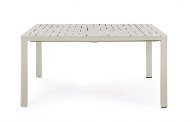 Tavolo da giardino allungabile in alluminio - KIPLIN Dimensione: 149x97 cm, Colore: Tortora