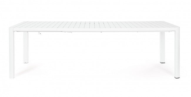 Tavolo da giardino allungabile in alluminio - KIPLIN Dimensione: 180x100 cm, Colore: Bianco