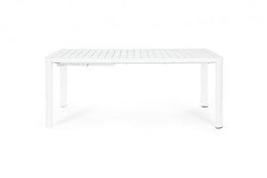 Tavolo da giardino allungabile in alluminio - KIPLIN Dimensione: 180x100 cm, Colore: Bianco