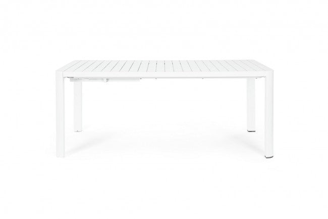 Tavolo da giardino allungabile in alluminio - KIPLIN Dimensione: 180x100 cm, Colore: Bianco