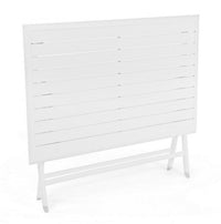 Tavolo pieghevole da giardino in alluminio - ELIN Colore: Bianco, Dimensione: 110x70 cm