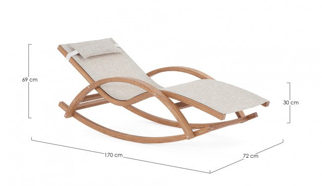 Chaise Longue Dondolo con cuscini - NOES