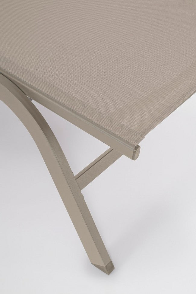 Lettino da Giardino in Alluminio con ruote - RAUL Colore: Beige