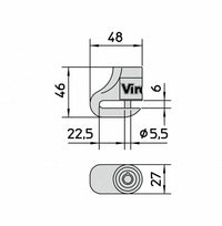 Viro 135 Blocca Disco Moto scooter Stopper 5,5 Mm Rosso bloccadisco antifurto