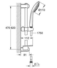 Set asta doccia 110 duo Euphoria Grohe