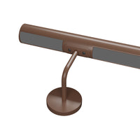 Corrimano in acciaio inox verniciato "Corten" con predisposizione per LED, modello TONDO Dim: 390 cm