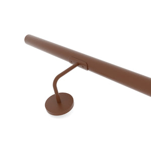 Corrimano tondo diametro 42,4 mm in acciaio verniciato Corten Lunghezza 190 cm