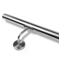 Corrimano tondo diametro 33,7 mm in acciaio inox con finitura "satinata" Lunghezza 60 cm