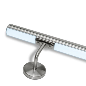 Corrimano in acciaio inox con LED luce fredda 6000K, modello TONDO. Lunghezza 50 cm