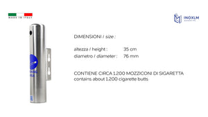 Posacenere in acciaio inox SLIM PLUS