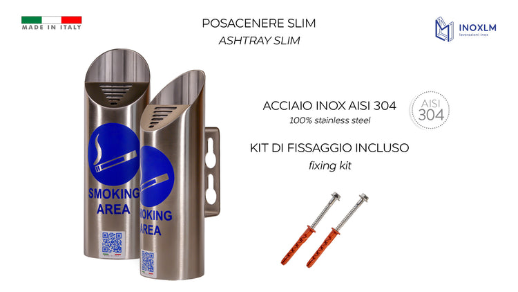 Posacenere in acciaio inox SLIM