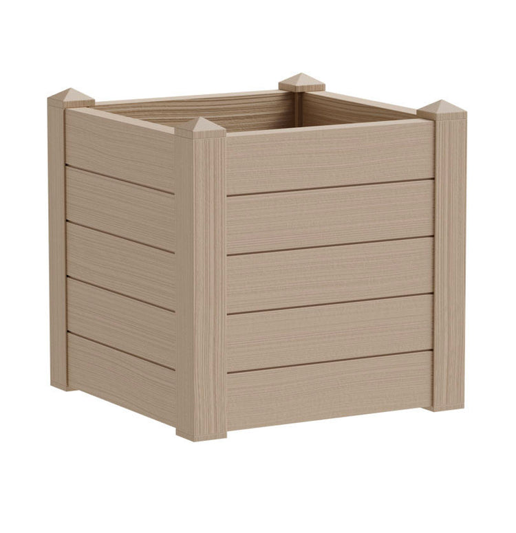 Fioriera da Giardino 42x42x40 cm in Plastica Trama 001 Beige