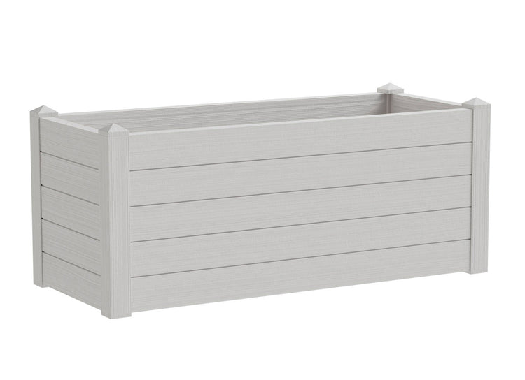 Fioriera da Giardino 100x42x40 cm in Plastica Trama 002 Bianco