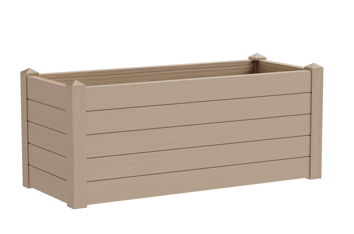 Fioriera da Giardino 100x42x40 cm in Plastica Trama 002 Beige