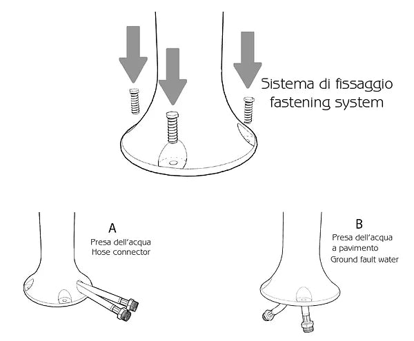 Doccia da Esterno Giardino Miscelatore e Doccetta Mobile Arkema Funny Yang Grigio Antracite