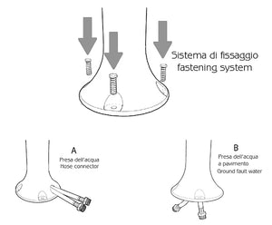 Doccia da Esterno Giardino Miscelatore e Doccetta Mobile Arkema Funny Yang Grigio Antracite