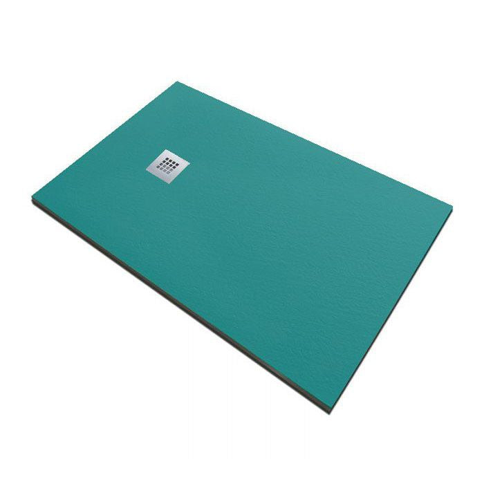 Piatto doccia in pietra SOLIDSTONE alto 2,8 cm - Verde Vietri RAL 5021 - Misura: 80x120 x 2,8h 