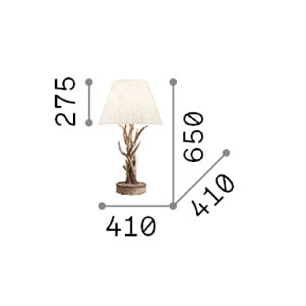 Lampade Da Scrivania Rustico-Country Chalet Materie Plastiche Beige 1 Luce E27