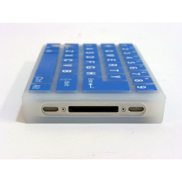 Tastiera - Custodia per iphone 4 e 4s - Blu