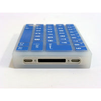 Tastiera - Custodia per iphone 4 e 4s - Blu