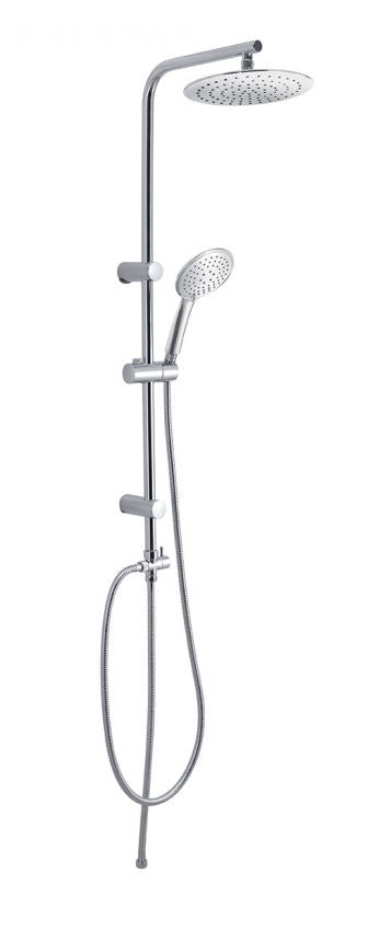 Colonna doccia tonda a ponte acciaio inox con soffione e doccetta Gedy G-EASY 04